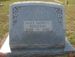 Alice Annie <I>Garrett</I> Burleson 