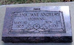 Buena Jane <I>Robbins</I> Andrews 