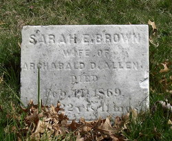 Sarah E <I>Brown</I> Allen 