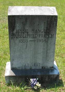 Bessie Natalie <I>Mangum</I> Stubblefield French 