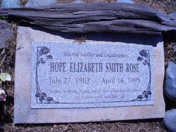 Hope Elizabeth <I>Smith</I> Rose 
