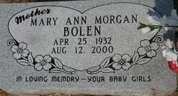 Mary Ann <I>Morgan</I> Bolen 