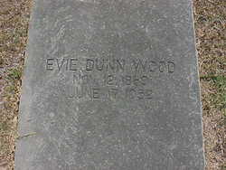 Lela Evelyn “Evie” <I>Dunn</I> Wood 