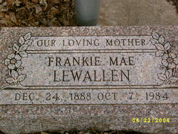 Frankie Mae <I>Needham</I> Lewallen 