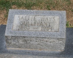Sara Nancy Ann “Sallie” <I>Hays</I> Sullivant 