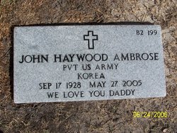 Pvt John Haywood Ambrose 