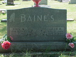 Lillie Rose <I>Slavens</I> Baines 