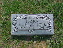 Fannie L. <I>Roberson</I> Bolston 