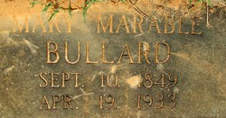 Mary Annabelle <I>Marable</I> Bullard 