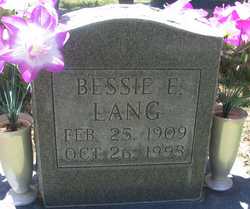 Bessie Eugenia <I>Anderson</I> Lang 