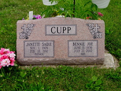 Janette Sadie <I>Rowe</I> Cupp 