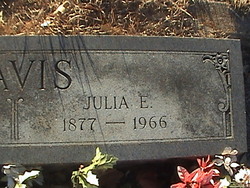 Julia Elizabeth <I>Morris</I> Davis 