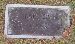 Agnes <I>Sims</I> Adams 