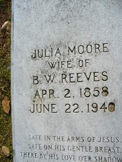 Julia Sims <I>Moore</I> Reeves 