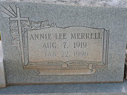 Annie Lee <I>Merrell</I> Anderson 