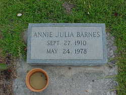 Annie Julia <I>Boone</I> Barnes 