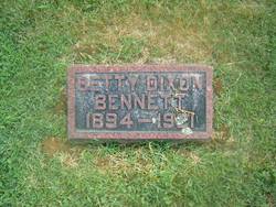 Betty <I>Dixon</I> Bennett 