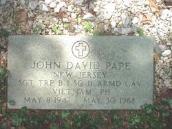 Sgt John David Pape 