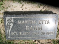 Martha Etta <I>Richmond</I> Baum 