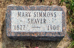 Mary Amanda <I>Simmons</I> Shaver 