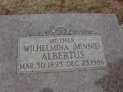 Henrietta Wilhelmina “Minnie” <I>Heyman</I> Albertus 
