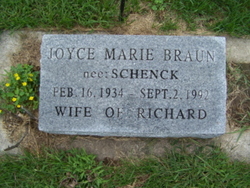 Joyce Marie <I>Schenck</I> Braun 