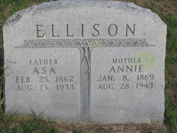 Annie <I>Andrews</I> Ellison 