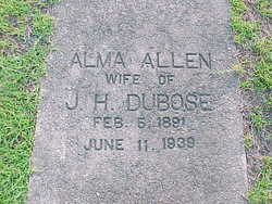 Alma <I>Allen</I> Dubose 