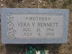 Vera V <I>Creech</I> Bennett 