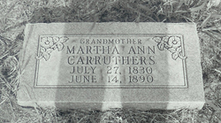 Martha Ann <I>Hockman</I> Carruthers 