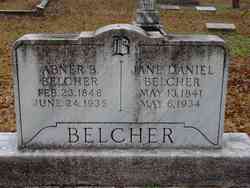 Jane Elizabeth <I>Daniel</I> Belcher 