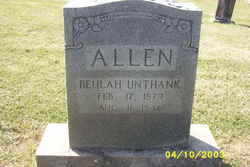 Beulah <I>Unthank</I> Allen 
