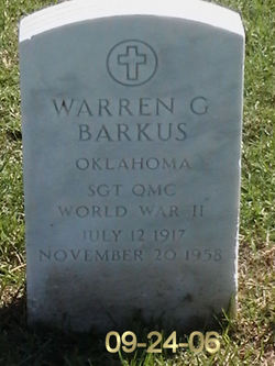 Warren G Barkus 