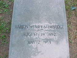 Marion Wesley Stembridge 