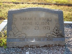 Sarah E. <I>Grimes</I> Adams 