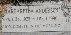 Margaretha <I>Lewis</I> Anderson 