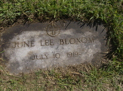 June Lee <I>Bowden</I> Bloxom 