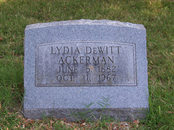 Lydia Josephine <I>DeWitt</I> Ackerman 