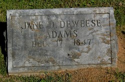 Sarah Jane <I>Deweese</I> Adams 