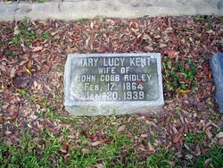 Mary Lucy <I>Kent</I> Ridley 