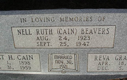 Nell Ruth <I>Cain</I> Beavers 