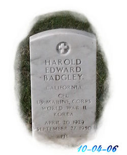 Corp Harold Edward “Eddie” Badgley 