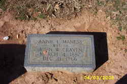 Annie Louise <I>Maness</I> Craven 