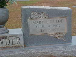 Mary Lou <I>Loe</I> Browder 