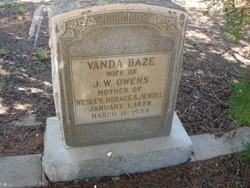 Vanda <I>Baze</I> Owens 