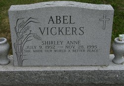 Shirley Ann <I>Vickers</I> Abel 