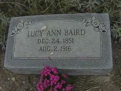 Lucy Ann <I>Rigsby</I> Baird 