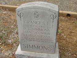 Frances Elizabeth <I>Majors</I> Simmons 
