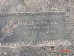 Frances Agnes “Aunt Fan” Bailey 