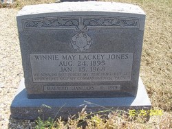 Winnie May <I>Lackey</I> Jones 